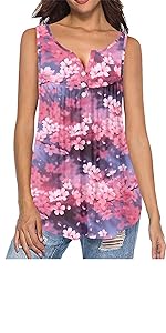 Cherry Flower Blossom Sleeveless Shirt