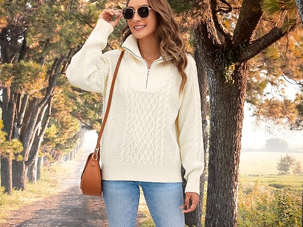 quarter zip pullover women