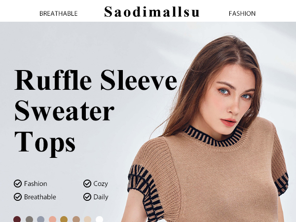 RUFFLE SLEEVE TOPS