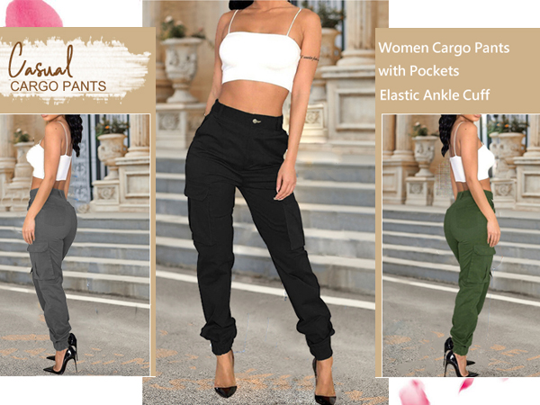 women cargo pants with pockets