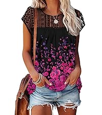 MODARANI Womens tops shorts sleeve summer tops cute t shirts blouses tunic tops