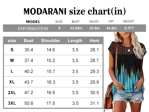 MODARANI womens tops lace tunic tops ladies short sleeve t shirts summer tops 2024 fashion