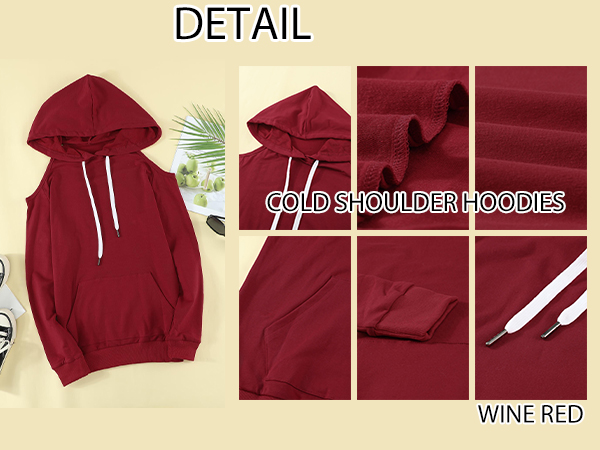 Women''s Cut Shoulder Hoodies