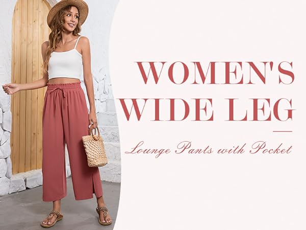 Wide Leg Trousers Pants for Women