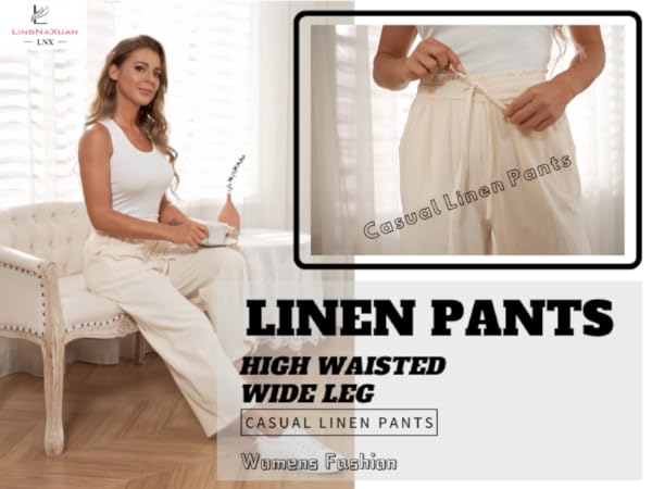 LNX Womens Linen Pants