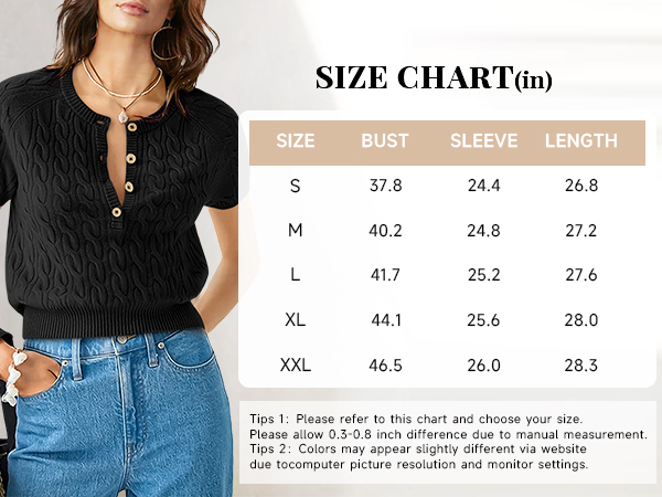 Ladies Summer Tops and Blouses 2024 Cable Knit Round Neck Oversized Sweaters