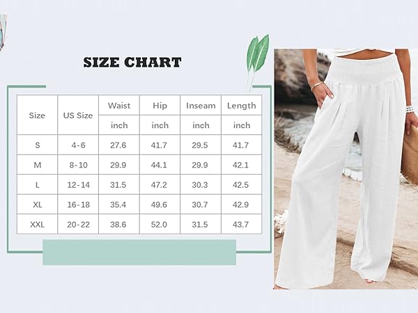 wide leg linen pants