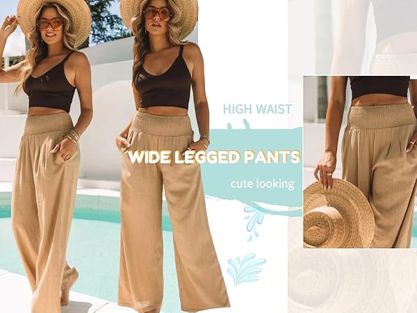 wide leg linen pants