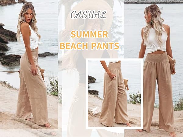 wide leg linen pants