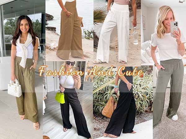 wide leg linen pants