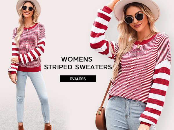 Womens Striped Sweaters