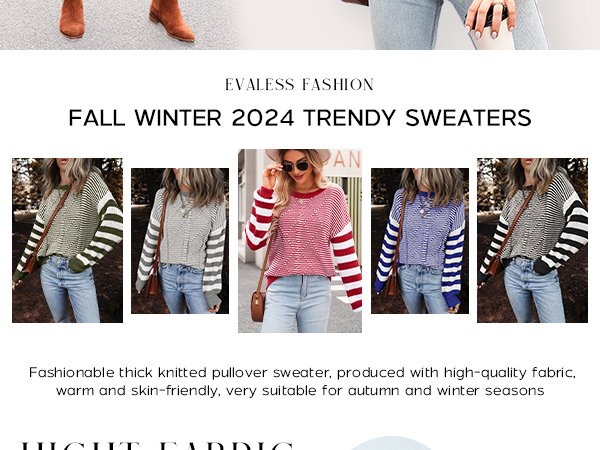 Womens Striped Sweaters