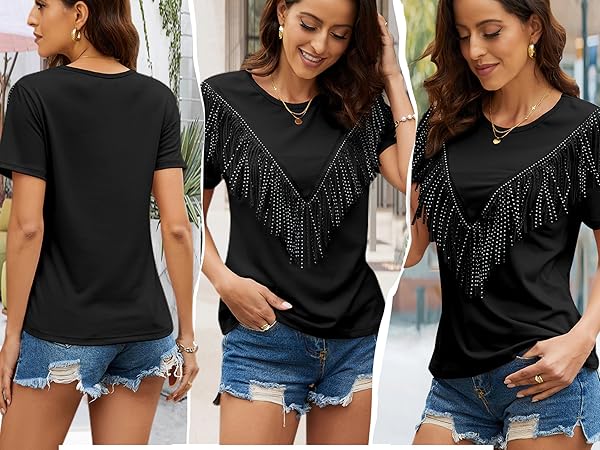 Women''s Fringe Trim Shirts 