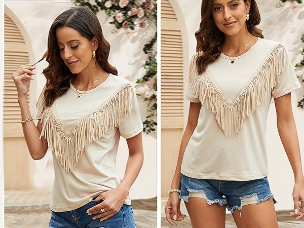 Women&#39;s Fringe Trim Shirts