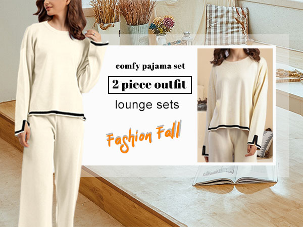 white lounge sets for women