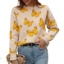 butterfly print sweater