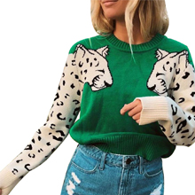 green leopard sweater 