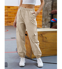 SweatyRocks Women''s Casual Drawstring Waist Jogger Workout Cargo Pants with Pockets