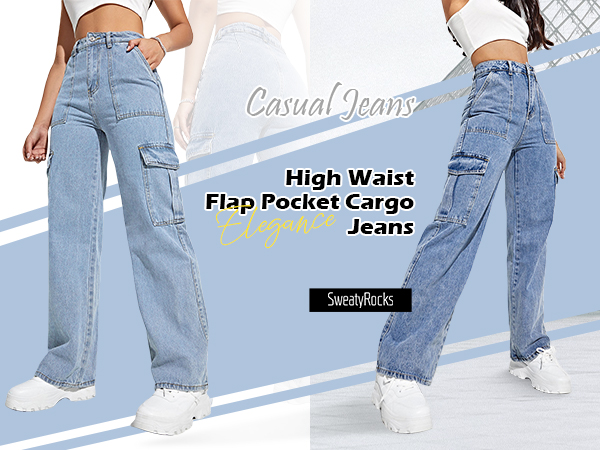 High Waisted Wide Leg Jeans