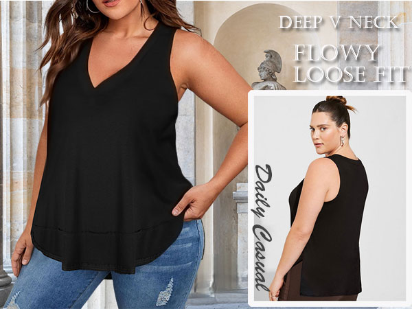 Deep V Neck Top