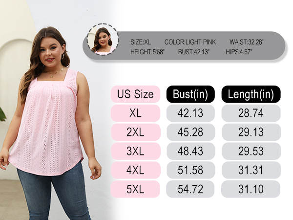 Plus size tank tops for women