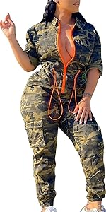 Long camo jumpsuits