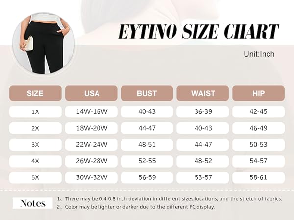 eytino womens plus size pants plus size jeggings for women