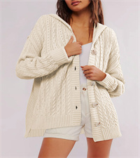 Loose Hooded Cardigan