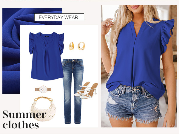 v neck summer tops