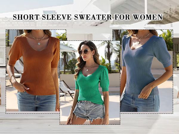 short sleeve shirts for women sweaters for women cute tops for women puff sleeve tops for women