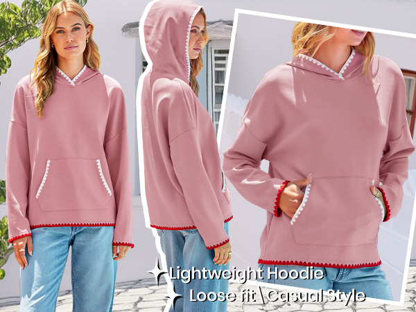 MEROKEETY Lightweight Soft Hoodies for Women