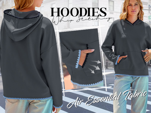 MEROKEETY 2024 Casual Hooded Sweatshirt