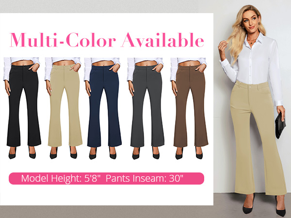 2024 GRAPENT Women''s Dress Pants Business Casual Work Pants with Pockets High Waisted Boot Cut