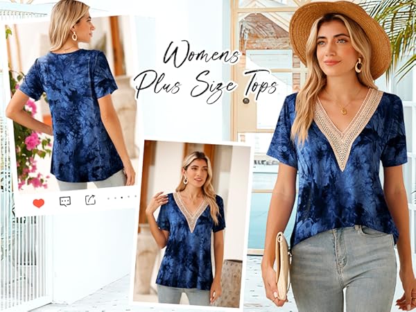 Womens Plus Size Tops Summer T Shirts For Women