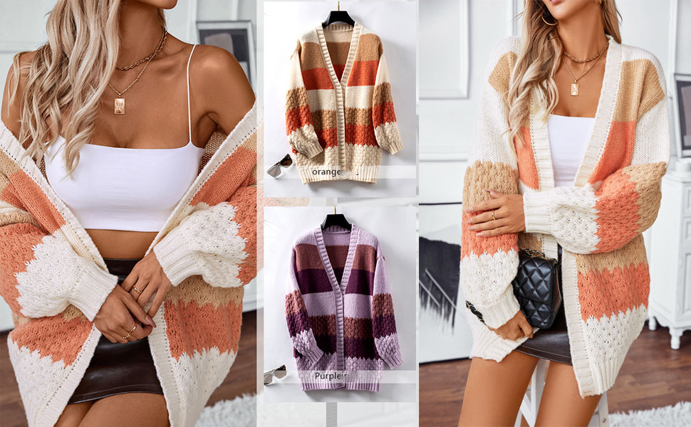 Striped Cardigans for Women