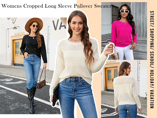 cropped pullover sweater