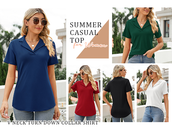 V Neck Tops 