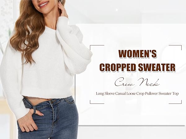 womens cropped sweater