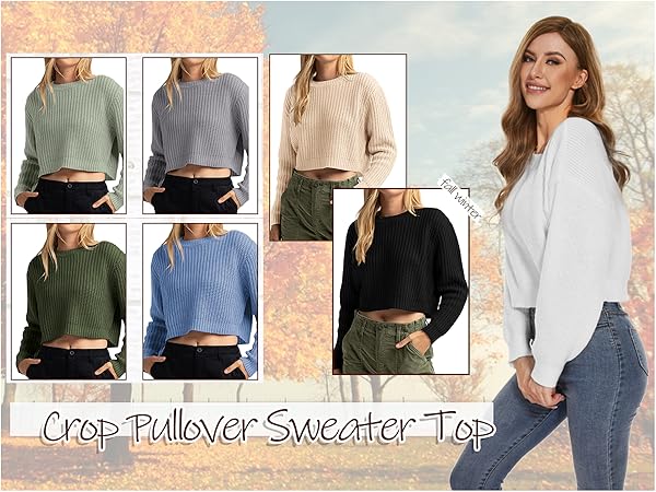 crop pullover sweater top