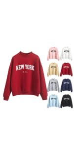 crew neck sweatshirts women