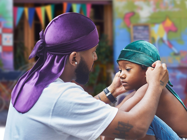 Velvet Purple durag &amp; green durag