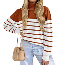 turtleneck sweater women trendy fall sweaters striped sweater women fall outfits winter sweaters