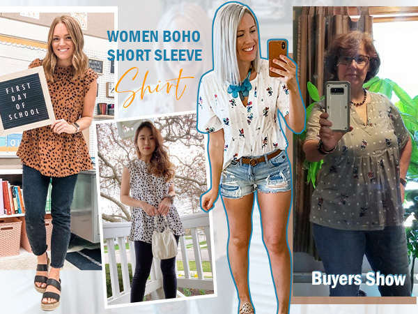 womens boho floral tops-c