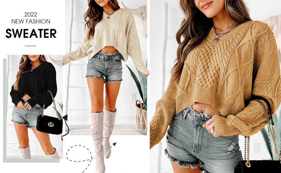 women cropped sweater