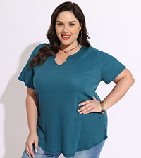 plus size v neck top