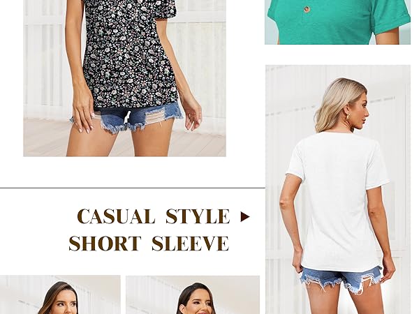 v neck t shirts for women