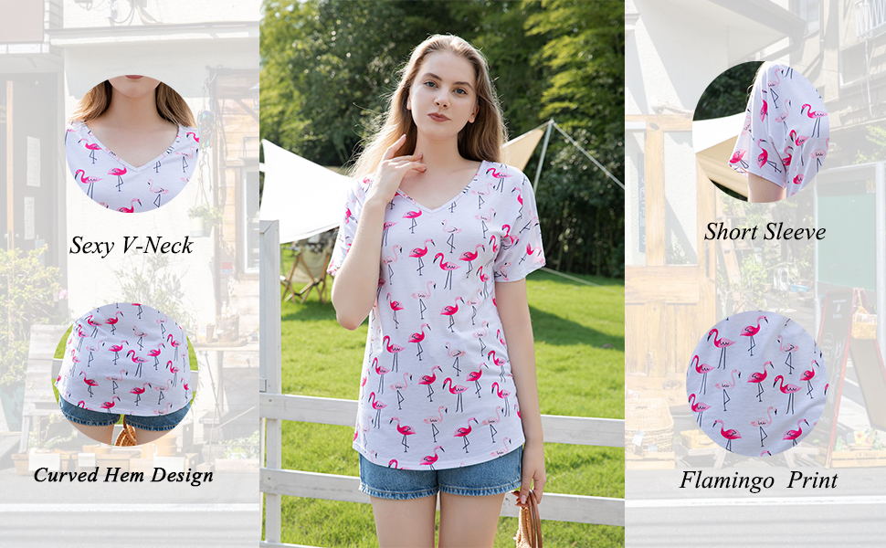 women flamingos tshirt