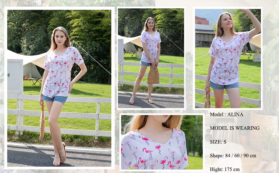 women flamingos tshirt