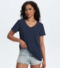 Womens Summer Cotton Tops Basic Short Sleeve Shirts Casual V Neck T Shirt Comfy Trendy Tees