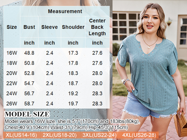 Plus Size Womens Summer Tops 